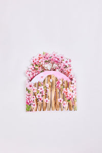 Cherry Blossom Deer Double Door Card