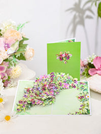 Green Dendrobium Orchid Floral Branch Greeting Card