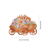 Easter Bunny Flower Cart Greeting Card
