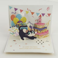 LED Lights & Music Cat Butt Birthday 3D Pop Up Card