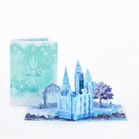 Icy Blue Castle 3D Pop Up Card