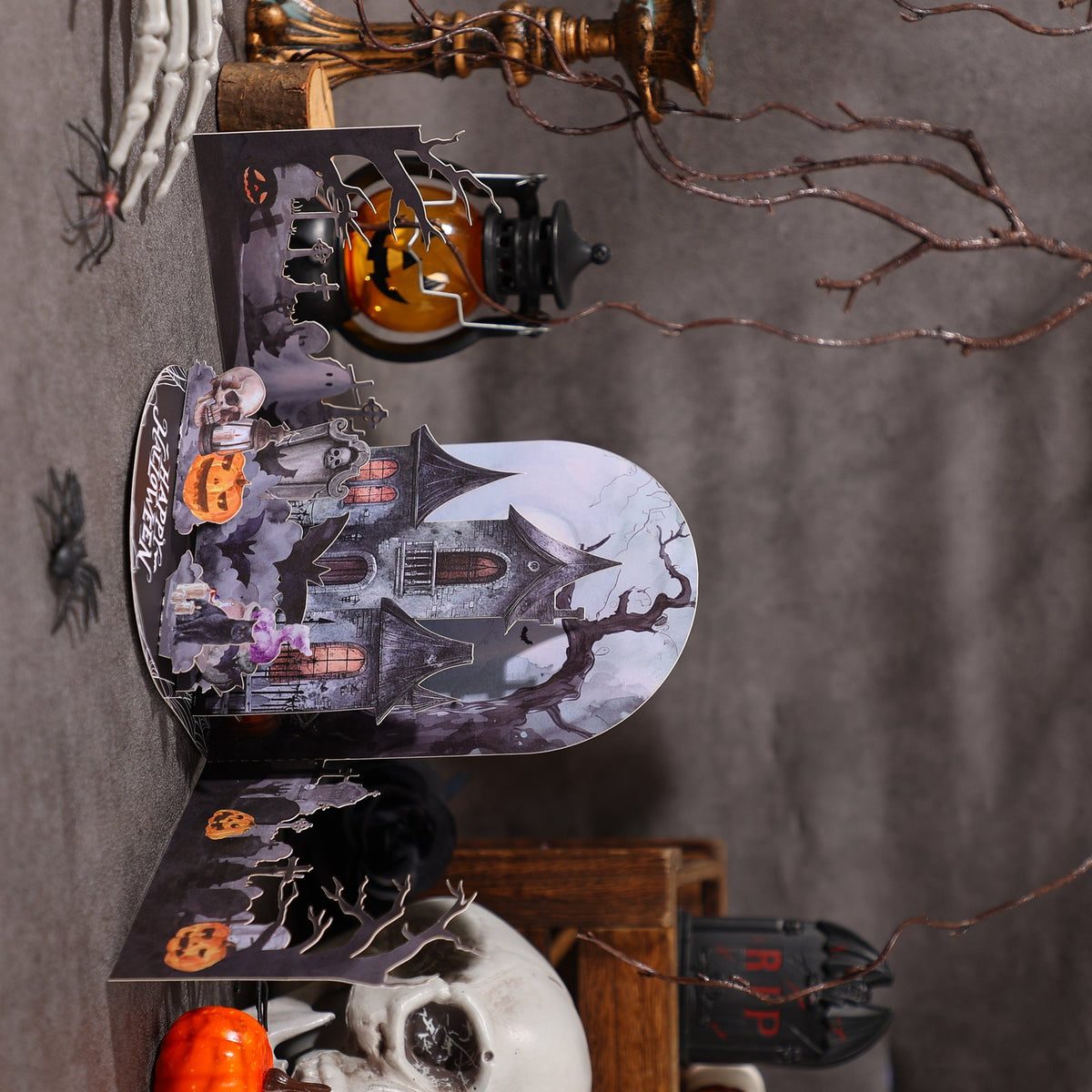 Halloween Haunted House Flip Pop Up Card