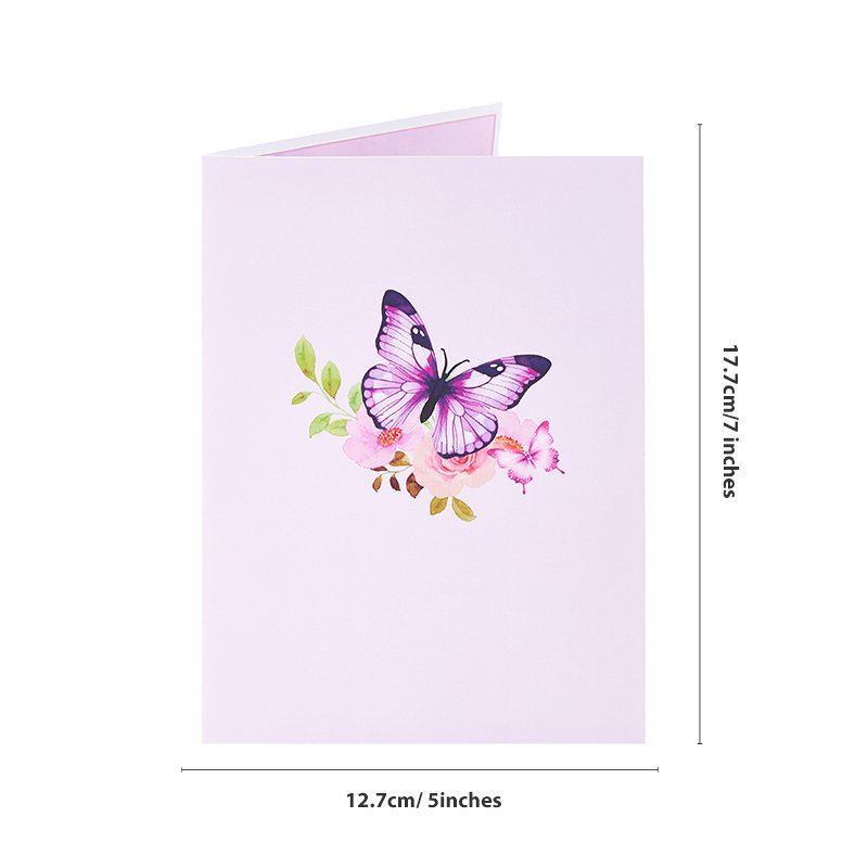 Purple Butterfly 3D Pop Up Card