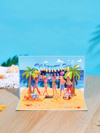 Summer Beach Flip Pop Up Card