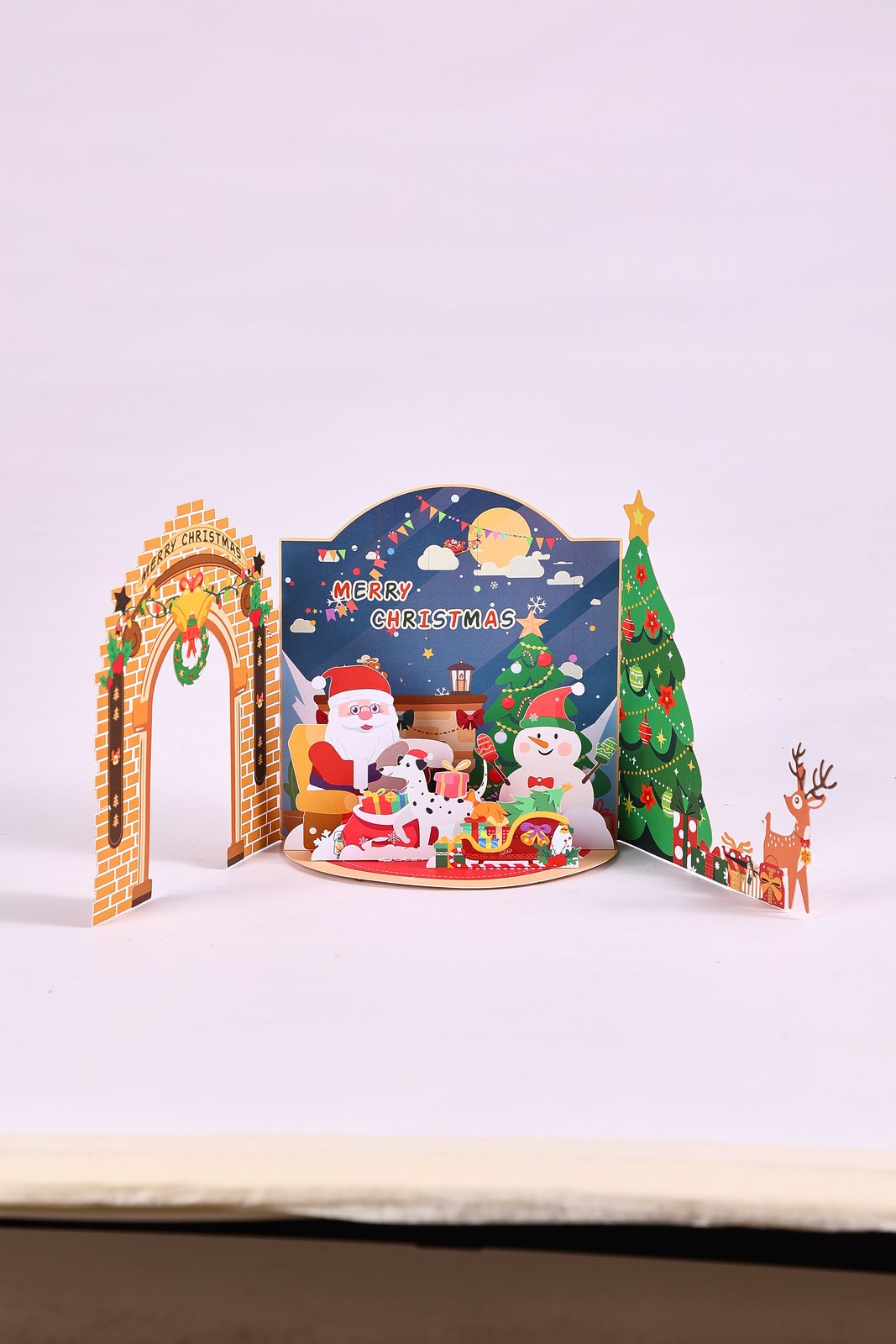 Christmas Triple Door Greeting Card
