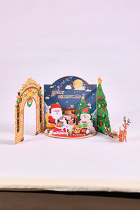 Christmas Triple Door Greeting Card