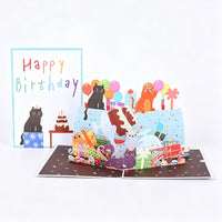 Cat Birthday 3D Pop Up Card