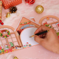 Christmas Cottage Window Scene 3D Pop Up Card