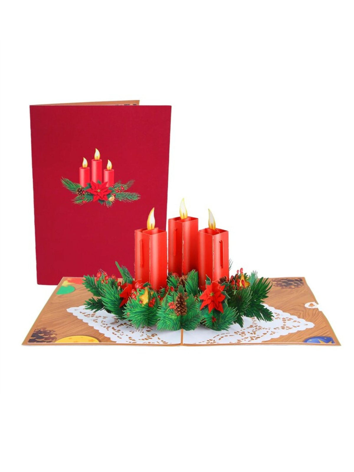 Christmas Candle Flip Pop Up Card