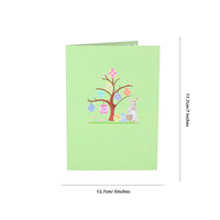 Easter Bunny Floral Wreath Greeting Card