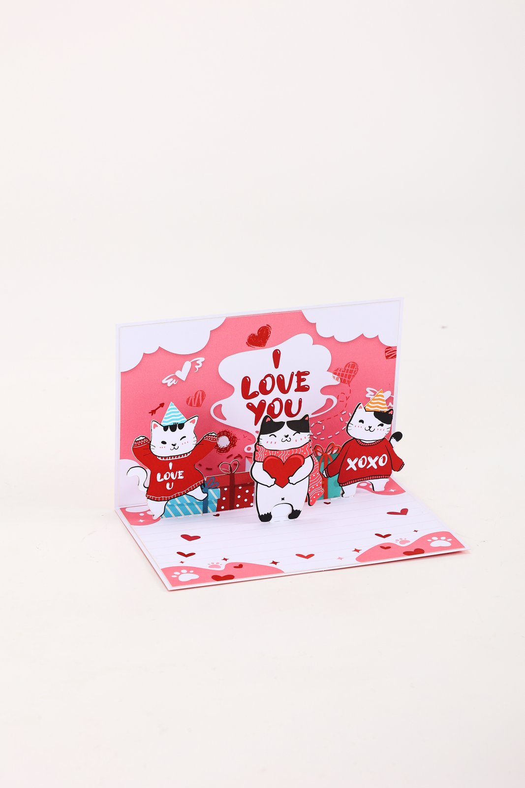 90° Cat Celebration Greeting Card
