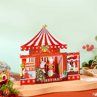 Christmas Circus Theater 3D Pop Up Card