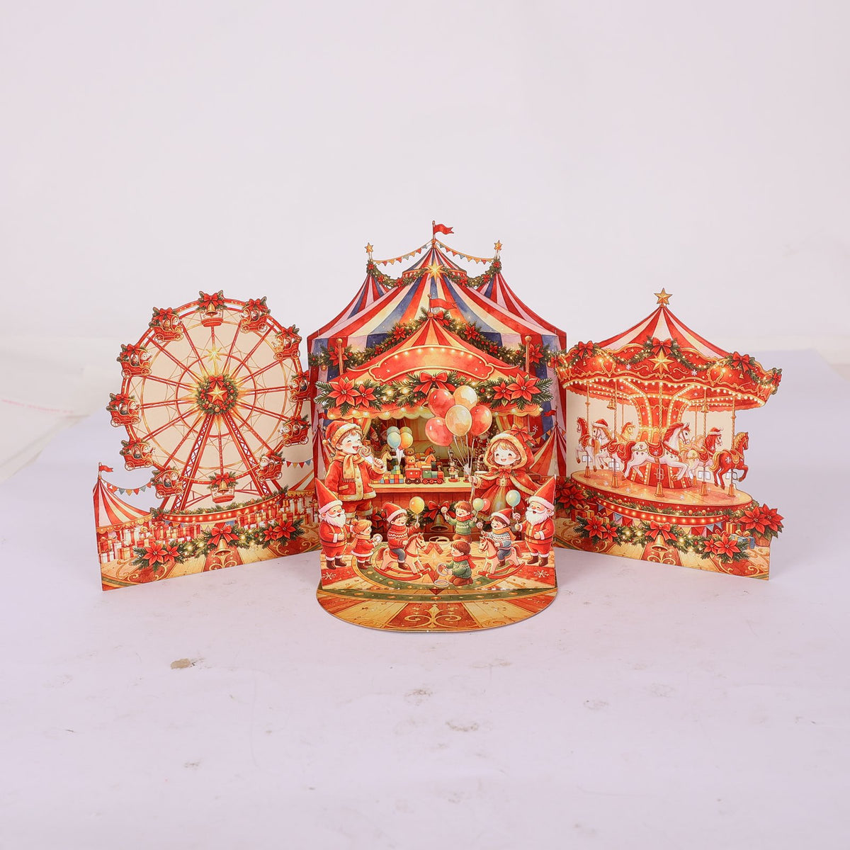 Circus Christmas Double Door Pop Up Card