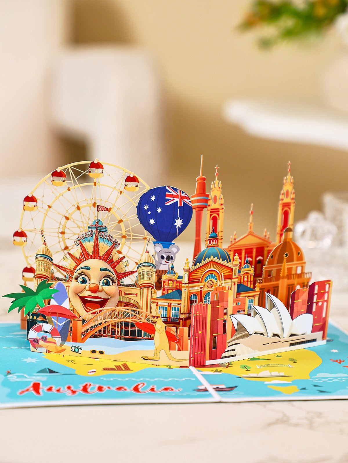 Australia City 3D Pop Up Card