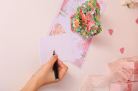 Heart Flamingo Greeting Card