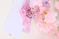 Cherry Blossom Crescent Moon Elf Pink Inside Design 3D Pop Up Card