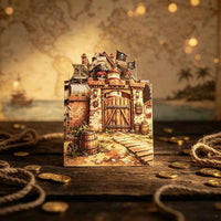 Pirate Theme Double Door Pop Up Card