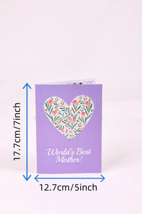 Purple Hummingbird Fresh Flowers Mother's Love Greeting Card