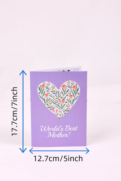 Purple Hummingbird Fresh Flowers Mother's Love Greeting Card