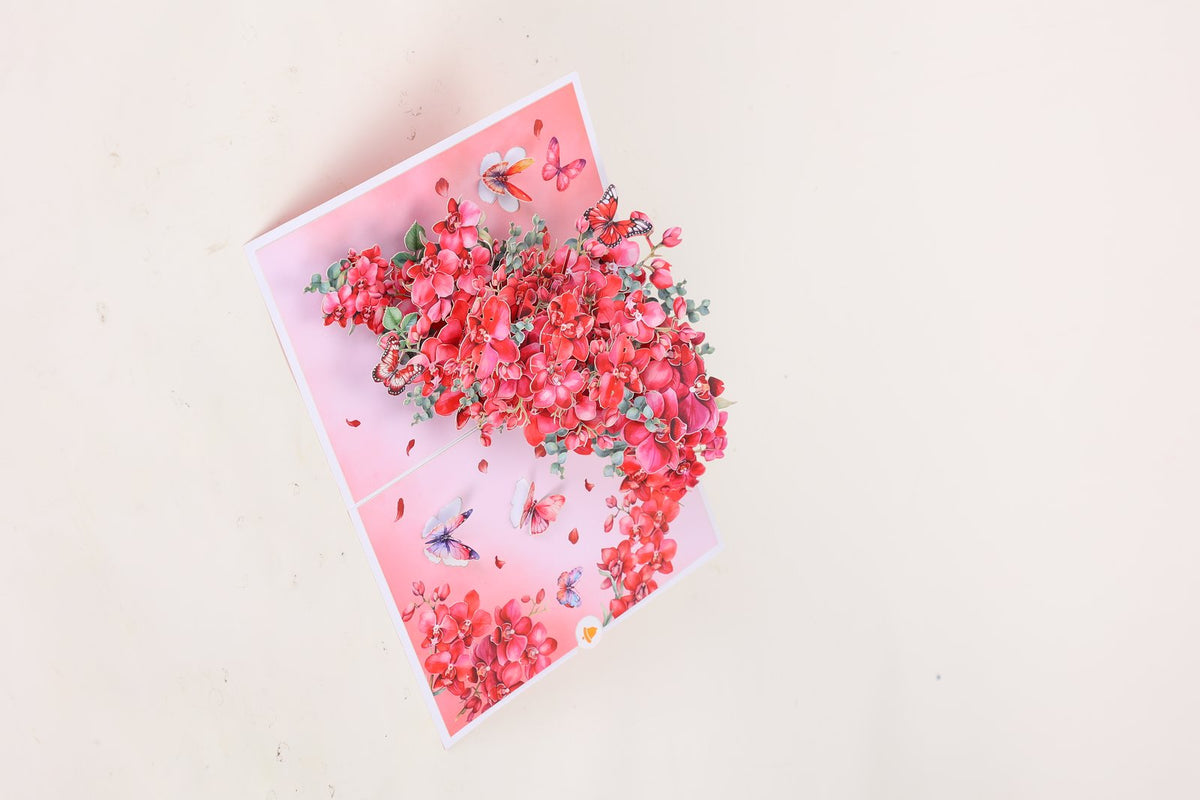 Butterfly Cherry Blossom Flip Pop Up Card