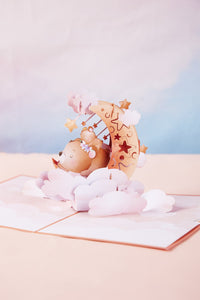 Crescent Moon Bear 3D Pop Up Card