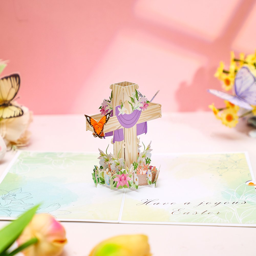 Easter Floral Flip Pop Up Card
