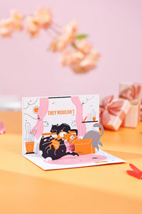 90° Cat Birthday Greeting Card