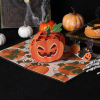 Happy Halloween Funny Pumpkin Pop Up Card
