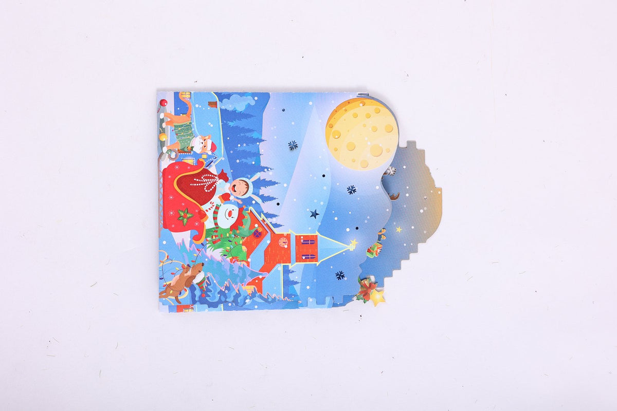 Christmas Cat Truck Double Door Pop Up Card