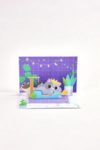 Cat Celebration Birthday Greeting Card