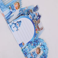 Blue Snowman Arch Christmas Greeting Card
