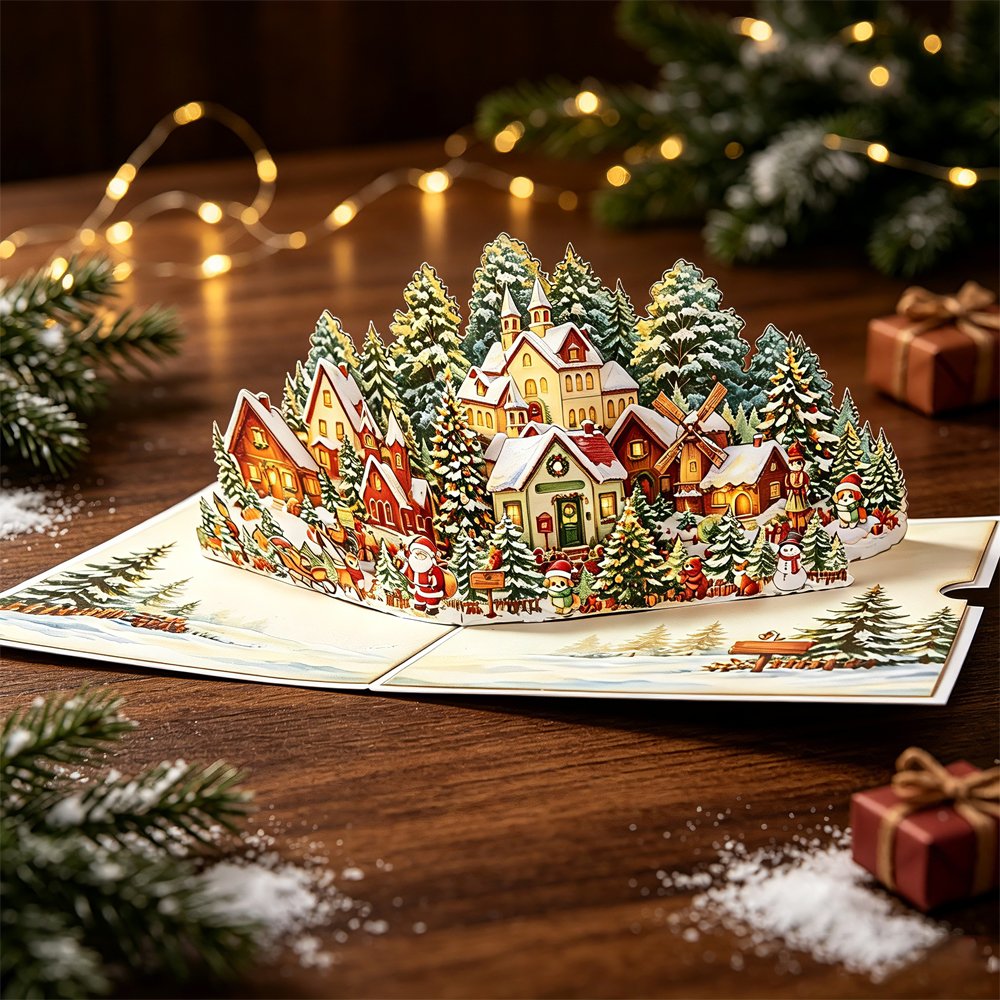 Christmas Tree House Greeting Card