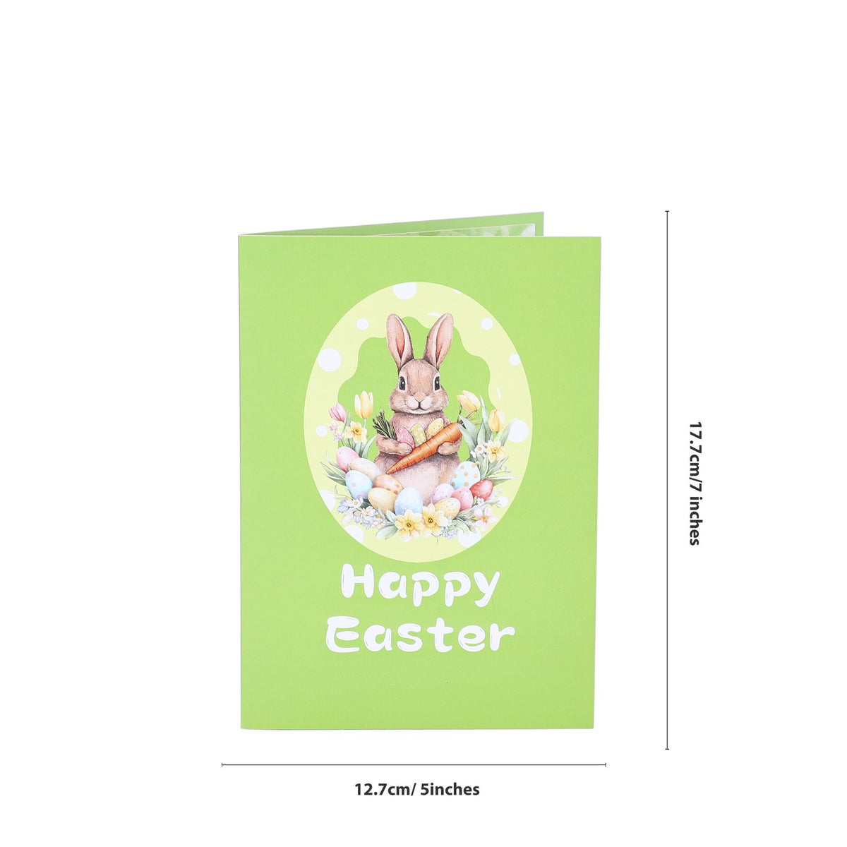 Green Bunny Easter Egg Flip Pop Up Card