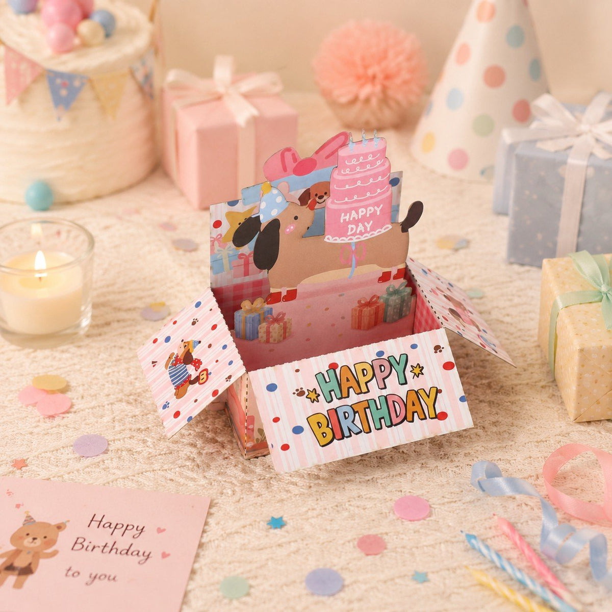 Dog Birthday Box Card