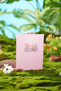 Flower Bicycle Greeting Card A3 Giant