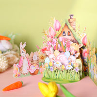 Vintage Easter Double Door 3D Pop Up Card
