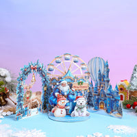 Christmas Amusement Park Double Door Pop Up Card