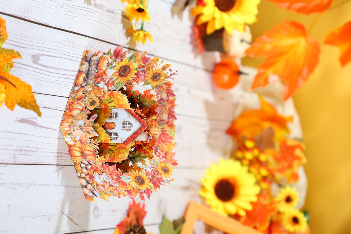 Autumn Forest Cityscape Greeting Card