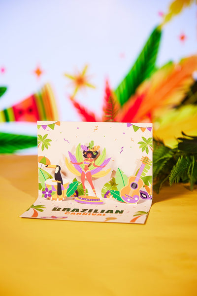 Brazil Carnival 90° 3D Pop Up Card