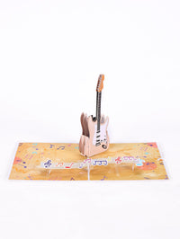 Electric Guitar Flip Pop Up Card