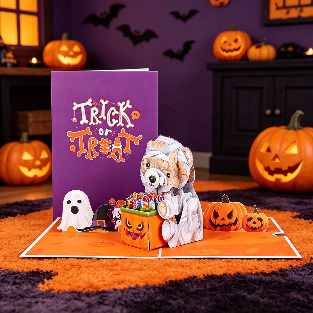 Halloween Bear 3D Pop Up Card