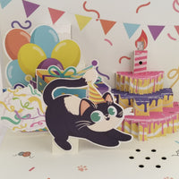 LED Lights & Music Cat Butt Birthday 3D Pop Up Card
