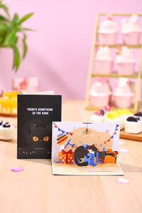 Lights Off Cat 90° 3D Pop Up Card