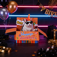 Cat Birthday Greeting Card