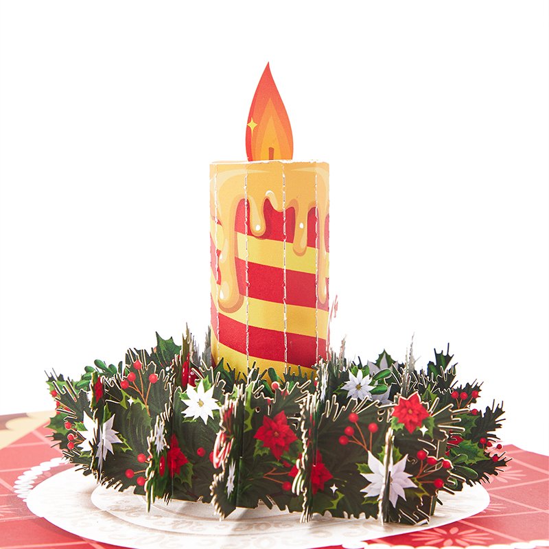 Christmas Candle 3D Pop Up Card