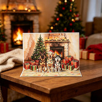 Christmas Dog Colorful Greeting Card