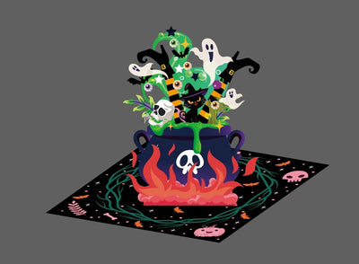 Halloween Cauldron 3D Pop Up Card