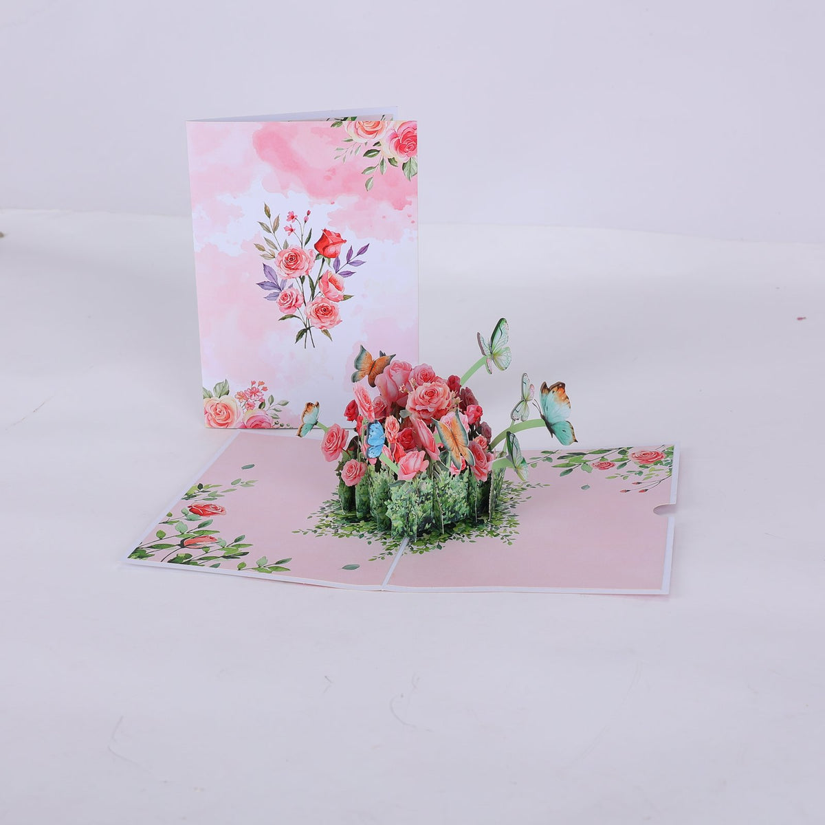 Rose Butterfly Flowering Shrubs Greeting Card