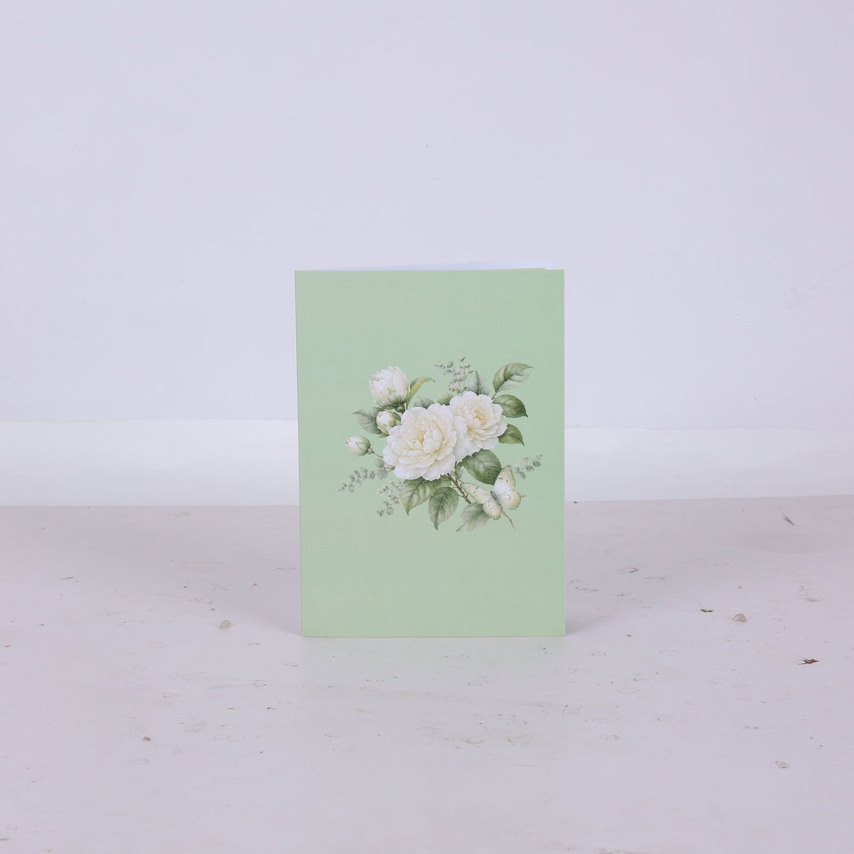 White Camellia 3D Pop Up Card
