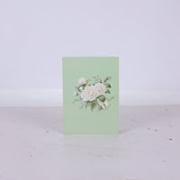 White Camellia 3D Pop Up Card